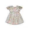 Vestidos femininos roupas roupas de verão designer de marca criança flor nascida baby romances princesa pêssego