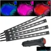 Andere interieur accessoires auto LED RGB sfeer strip licht 36/48 decoratieve muzieklichten draadloze afstandsbediening spraakbesturing voetlamp dhamh