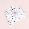 New Born Hospital Bonnet Dot Striped Printed Beanie for Baby Girls Cute Large Bowknot Turban Hat Cotton Soft Infantil Skullies