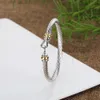 Zilveren gedraaide manchet Bangle mode heren armbanden bedel armband haak 5 mm draad vrouw designer kabelheren kabelheren sieraden juwelen accessoires voor vrouwen