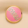 Cute Crystal Letter Diy Sewing Buttons 3 Colors Letters Round Clothing Button for Shirt Coat Sweater 18/23mm