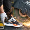 Veiligheidsschoenen Hoge kwaliteit onverwoestbare mannen werken Sneakers Lichte beveiligingslaarzen Punctie Provid Work Work Steel Toe 230505