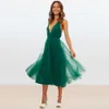 Casual Dresses Summer New Slip Dress European And American Sexy Mesh Flowing Dress Bridesmaid Dress Z0506