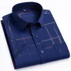 Chemises décontractées pour hommes Chemises à manches courtes pour hommes Casual Stretch Print Regular Fit Business Man Shirt Été Doux Poche Confortable 230506