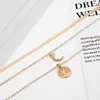 Hanger kettingen Europese en Amerikaanse mode-accessoires met retro multi-layer ster Moon Coin ketting voor trendy vrouwelijke feestgeschenken