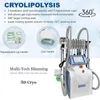 Cryo 360 Cryolipólise Freeze 5 em 1 Máquina de emagrecimento Fatição de gordura Reduza a perda de peso Double Chin 40K Equipamento de crioterapia de escultura fria 40k