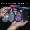New Bling Car Key Case Keychian Cover Holder Portachiavi Diamante Strass Accessori per interni auto per donna per Benz Bmw F10 Bmw F30