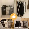 Organization 1/2/3 Girds Laundry Basket Foldable Oxford Cloth Dirty Clothes Storage Organizer Laundry Hamper Home Sundries Folding Basket