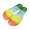 Hausschuhe Sommer Frauen Candy Farbe Transparente Rutschen Flacher Boden Plus Größe Strand Sandalen Schuhe Damen Casual Ein Wort Gelee 230506