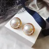 Korean Big Round Simulated Pearl Stud Earrings For Women New Classic Elegant Fashion Jewelry Wholesale EarringsStud Earrings Jewelry Accessories