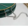 Choker R023 Fashion Silver Color Chain Purple Crystal Butterfly Pendant Long Women Nacklace Hoge kwaliteit nikkel gratis