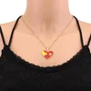 Pendentif Colliers Mode Coeur Carte Drapeau Tigré État Éthiopien En Acier Inoxydable Africain Bijoux Pour Femmes Filles