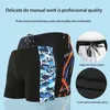 Men's swimwear 2022 Men's Swimming Trunks Flat Corner Hot Spring Large Size Milk Silk Adult Printed Hot Spring Pants Printed Beach P230506