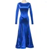 Stage Wear Velvet Modern Dancewear Women Competition Costume Ballroom Dress Backless Tango Customized Waltz Dance Outfit DL8796