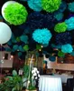 Decorative Flowers 29 Colors!! Large Size Tissue Paper Ball Baby Shower 20"(50cm) 15pcs/lot Pom Poms Garlands Wedding