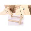 Scratchers 1 Piece Funny Wooden Cat Scratching Ball Kitten Natural Sisal Rope Balls Wearresistant Scratcher Board Grinding Paws Cats Toys