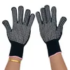 Heat Resistant Glove with Silicone Bumps Professional Heat Proof Glove Mitts for Sublimation Hair Style Curling Iron Wand Sublimation Gloves