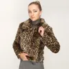 Pelliccia da donna Faux A Forever Winter Warm Cappotti Donna Cappotto personalizzato Moda Casual Giacca con stampa leopardata Capispalla corta Donna AFF712