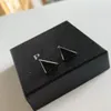 No Box Fashion Jewelry Women Designer Studs Top Quality Black White Color Luxury Brass Love Earring