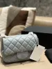 10A Fashion CF Golden Ball Bolso de hombro con Diamond Plaid Classic Flap Bag Cadena de mujer de piel de oveja Número de serie interno Designer Luxury Bag