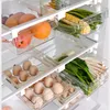 Storage Boxes Bins Refrigerator Organizer Bins with Handle Pullout Fridge organizer Freely Pullable Refrigerator Storage Box MUMR999 230505