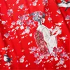 Vêtements Ethniques Bebovizi Plage Yukata Hommes Femmes Cardigan Rouge Blouse Harajuku Japon Fleurs De Cerisier Kimono Femme Style Japonais Vêtements Sexy
