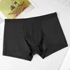 Underpants 2023 Brand Fashion Ice Silk Men's Rouphe Briefs Mesh Mesh Breathable Elephant Nariz Design Sexy Non-Trace Masculino Boxer