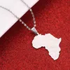 Chains Trendy Chain Jewelry Stainless Steel Africa Country Map Pendant Women Men Unisex Necklace