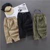 Shorts moda bebê menino calça casual botão de algodão infantil crianças crianças calças de calça longas roupas de calça soltas 1 10y 230506