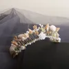 Главные повязки ручной жемчужной ракушка корона русалка русалка для свадебной шваров для подружки невесты на пляже.