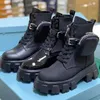 Dames 2023 Monolith Reylon Boot Rois Combat Boots Leather enkel Martin-laarzen met bouch Battle Shoes Rubber Sole Platform schoenen met doos No43