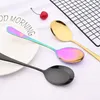 Dinnerware Sets Mirror Large Size Service Spoon Cutlery Set Stainless Steel Soup Tableware Rice Spoons Kitchen Flatware