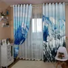 Vorhang drapiert Custom Fashion 3D Vorhänge Schnee Po für Wohnzimmer Schlafzimmer Küche Kinder