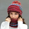 ワイドブリム帽子3PCS便利なビーニーキャップニット通気性ウール糸帽子を編む
