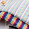 Fabric Rainbow Hairstyle Rib Cuff Shirt Fabric Base Per Meters Half Striped Stretch For Color Knitting Neckline 45x12 5CM/PCS P230506