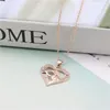 Chains Hand In Model Metal Necklace Solid Color Peach Heart Mother's Day For Women's Holiday Accessories Gift