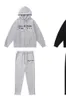 Vêtements de créateurs Sweats à capuche pour hommes American Trendy Trapstar Gradient Towel Brodé Sweat à capuche en peluche Pantalon Printemps Automne Homme Femme Ensemble ample