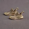 Klasyna vintage mosiężna splot butów rzemieślniczy rzemieślnik DIY Ornament Miniaturowy dopasowany pierścień brelok