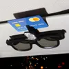 Lyxiga nya blingbilglasögon fodral Sun Visor Glasögon Holder Ticket Document Pink Auto Clip Handgjorda produkter Biltillbehör