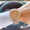 Iced Out Watch Mens Watch High End Luxury Watch Designer Brilhante Full Diamond Watch Moissanite Hip Hop Aço Inoxidável Relógio de Quartzo Iced Out Gold Watch