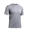 Herr t-skjortor män sommar utomhus sport fitness snabbtorkande kort ärm t-shirt manlig mesh basketträning springa topp tees