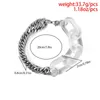 Chains Metal Chain Necklace Simple And Transparent Acrylic Splicing Neck Clavicle Men's Jewelry