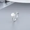 Anelli a grappolo MADALENA SARARA 9-10mm Perla d'acqua dolce S925 Orecchini moda in argento sterling Anello personalizzabile