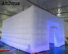 8x6x3.5m Large white Inflatable Square Tent sport marquee With colorful lights inflatables cubic structure building tent for event party