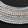 Fine Jewelry Hip Hop 925 Sterling Silver VVS Moissanite Diamond Cluster Iced Out Tennis Chain Bracelet Collier Pour Hommes Femmes