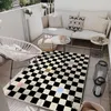 Carpets Checkerboard Color Large Area Rugs For Living Room Non-slip Kid Play Mat Soft Bedside Black Rug Floor Bedroom Decor