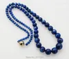 Chaînes Kyanite Bleu Rond 5-12mm Collier 18 pouces FPPJ Gros Perles Nature FPR FEMME CADEAU