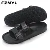 Сандалии Fznyl Men Sandals Summer Beach Outdoor Casual Shoes Мужские черные крытые тапочки Flip Flops обувь Большого размера сандалии 230505