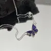 Choker 2023 Mode Trend Unique Design Exquisite Temperatuur Kleur Veranderende vlinder ketting Women sieradenfeestcadeau