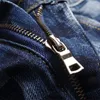 Men's Jeans Men Check Print Stretch Denim Jeans Streetwear Plaid Slim Skinny Tapered Pants Middle Waist Trousers Blue Black 230506